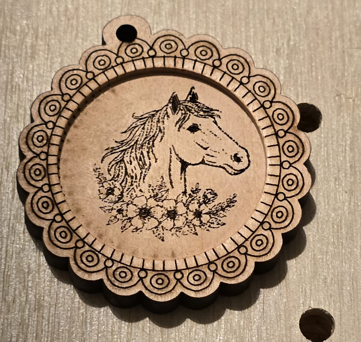 Wood pendant