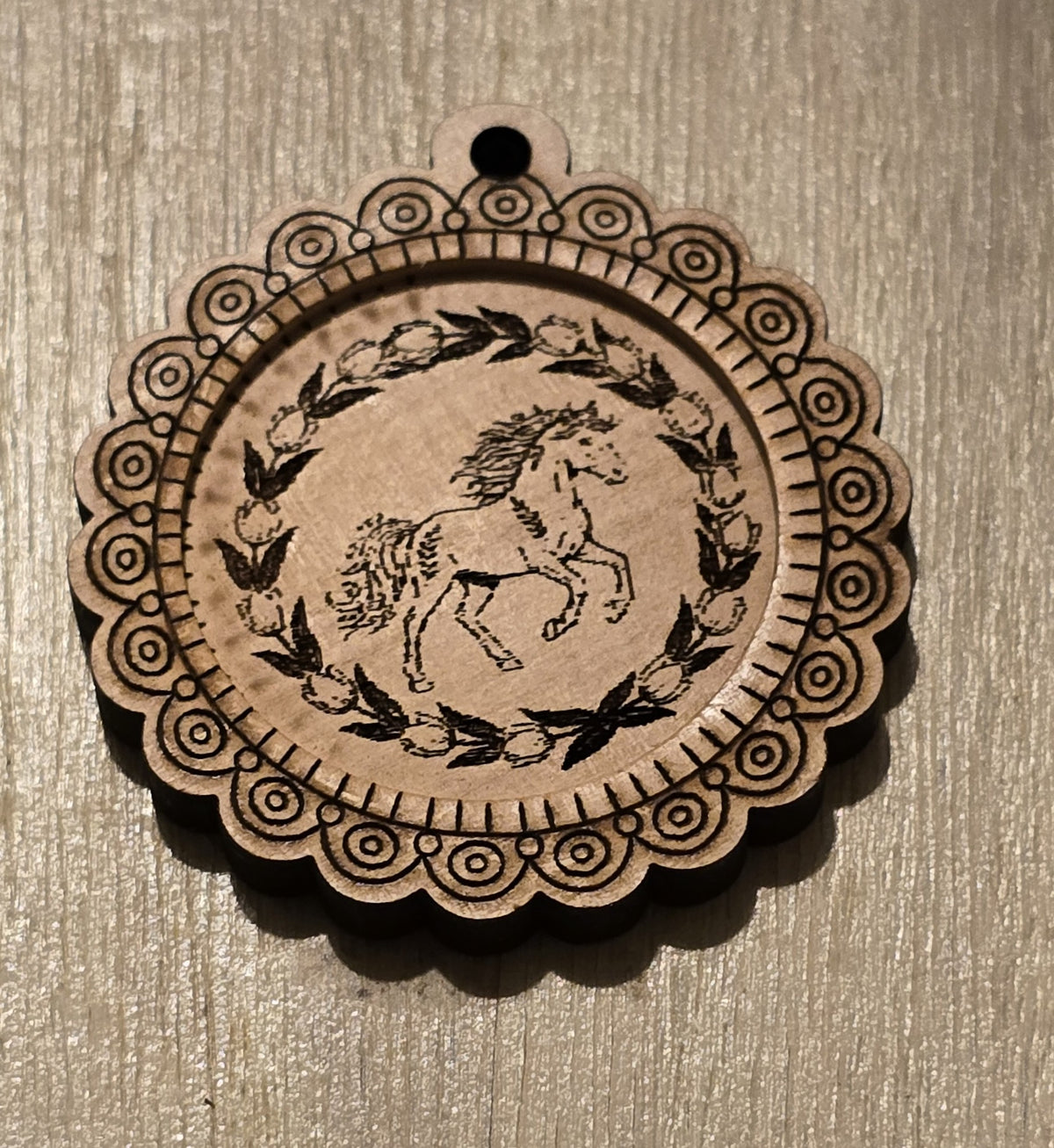 Wood pendant